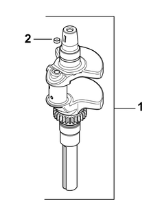Kohler Cv750-0028 Crankshaft Diagram and Parts List for M60-KH 53AH8CT6050-30HP-OHV Cub Cadet Lawn Tractor